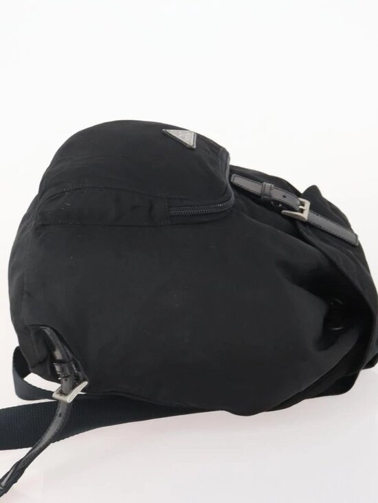 PRADA Backpack Nylon Black Silver Auth 174569 main image 10